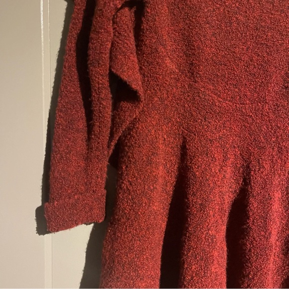 Lafayette 148 Extra Fine Wool Burgundy Long Line Draped Cardigan Sz Med Mobwife - Picture 3 of 12